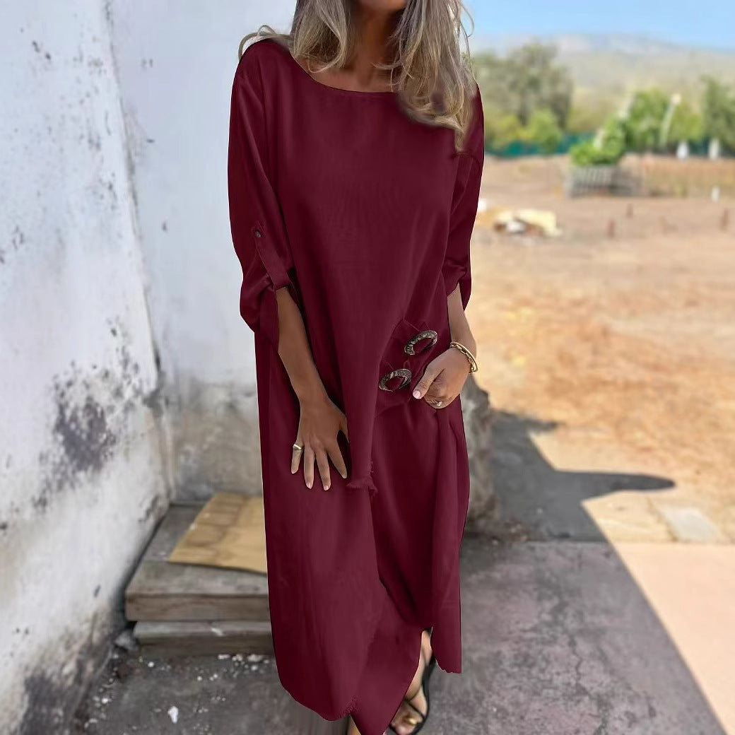 Confort Urbain – Ensemble Chic Asymétrique à Boutons