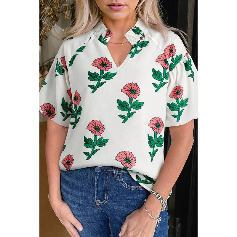 Chemise Fleurie d'Été – Élégance Légère & Fraîcheur