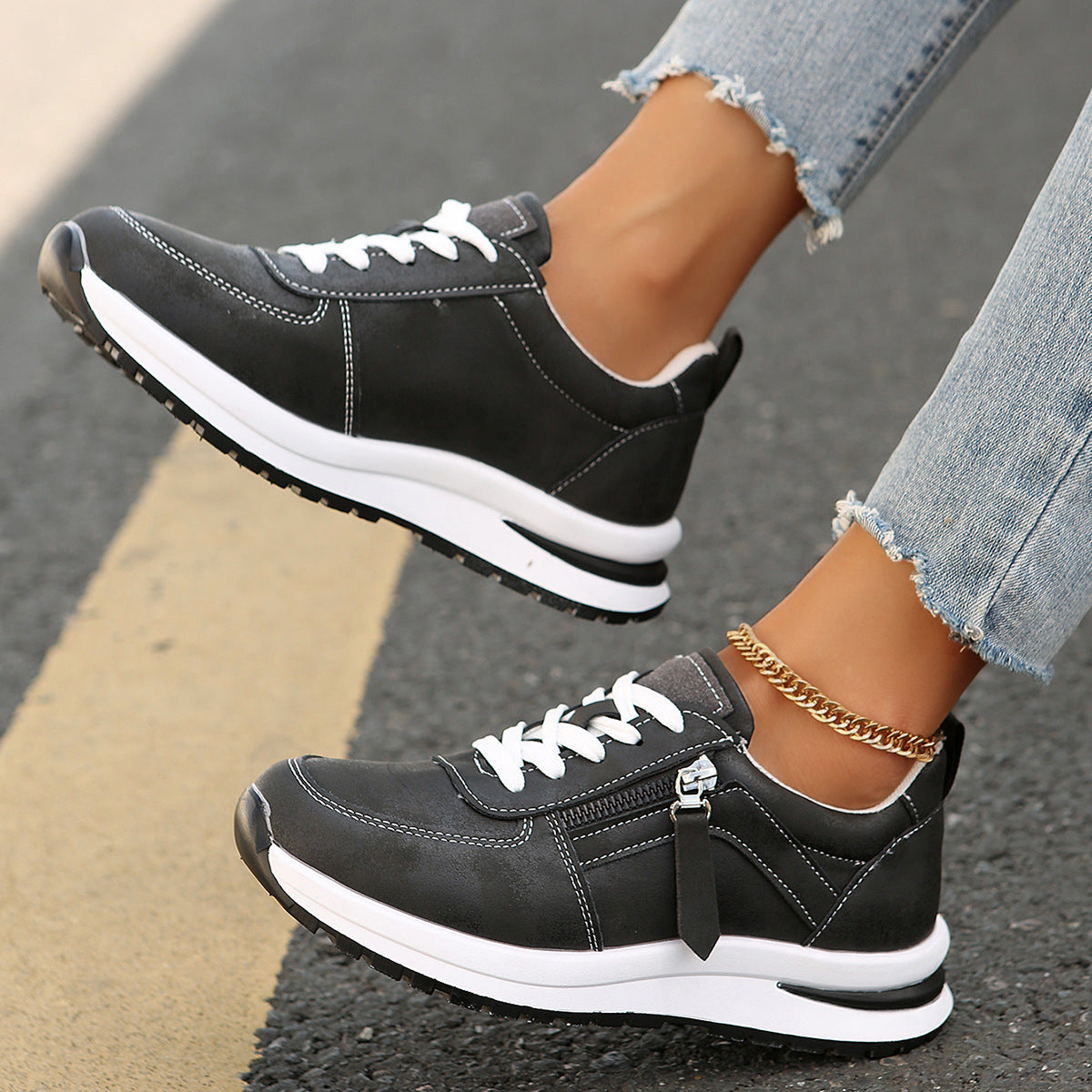Chaussures Chic à Lacets pour Femme