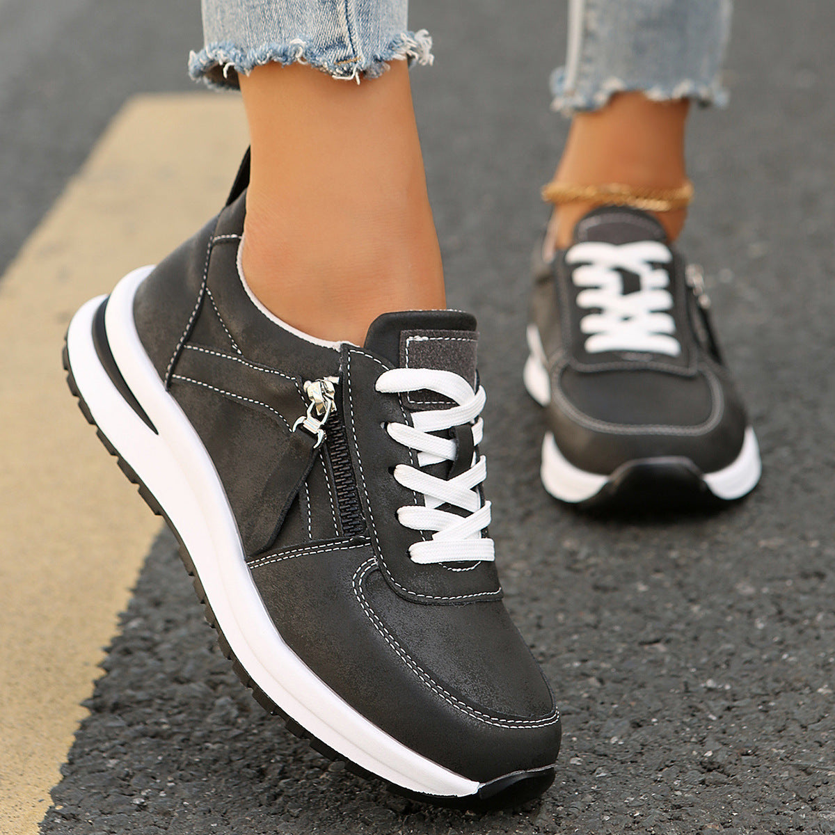 Chaussures Chic à Lacets pour Femme