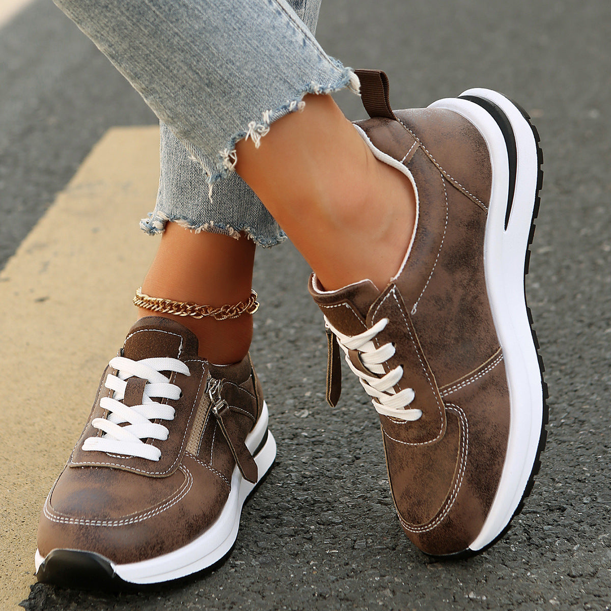 Chaussures Chic à Lacets pour Femme