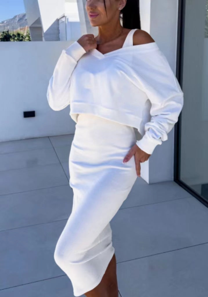 Ensemble Chic 2 Pièces – Robe Sans Manches