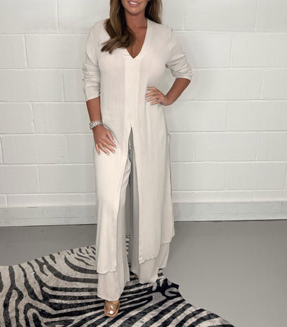 Tendance Subtile – Set Long Haut et Pantalon