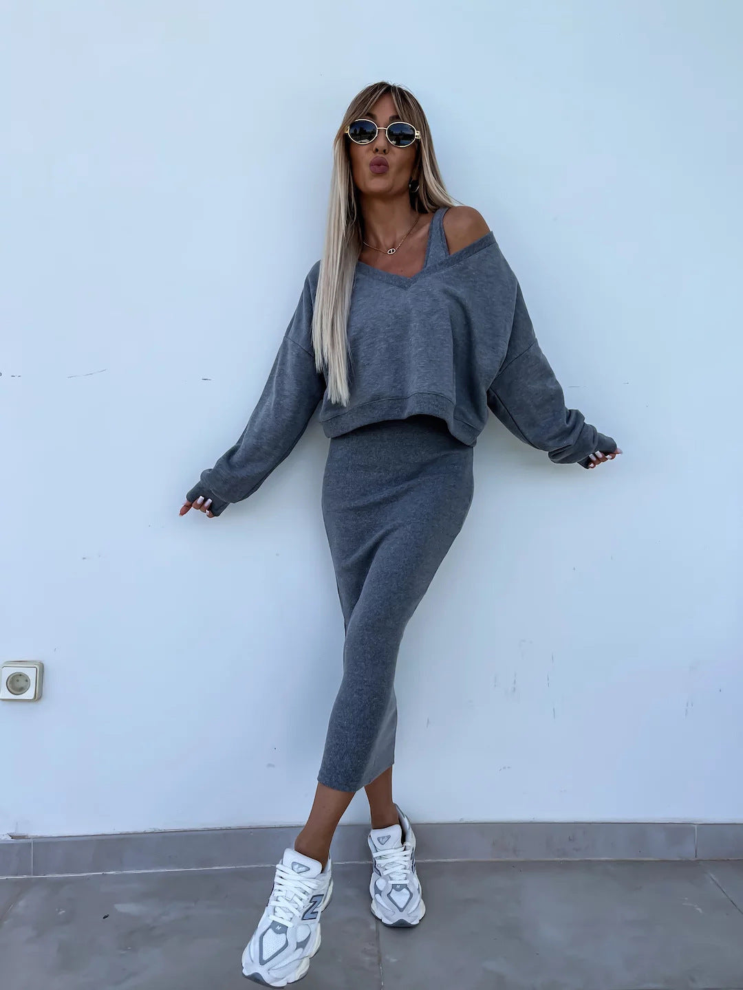 Ensemble Chic 2 Pièces – Robe Sans Manches