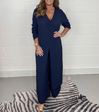 Tendance Subtile – Set Long Haut et Pantalon