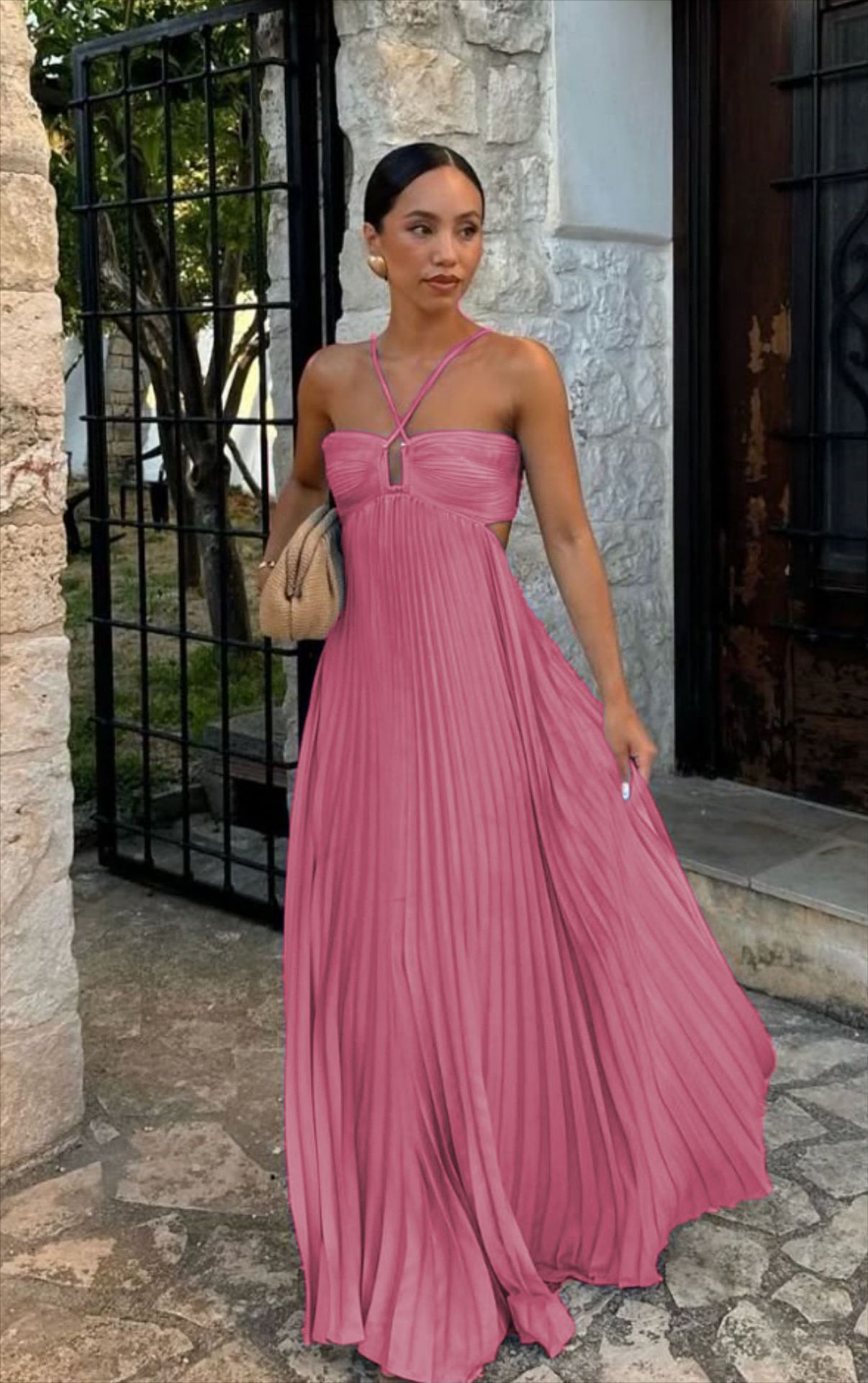 Robe tube plissée chic – style minimaliste & glamour